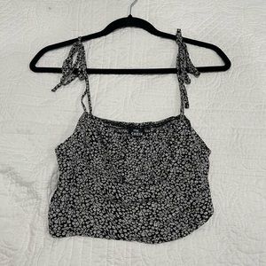 Shein floral tie top - size S